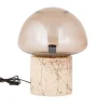 PTMD Tafellamp Jobani Beige marmer met glas S