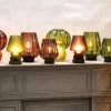 PTMD Tafellamp Led Miron Bruin matglas