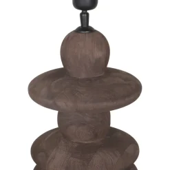 PTMD Tafellampvoet Callain donkerbruin mango rond