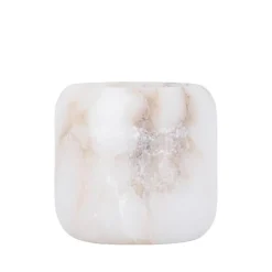 PTMD Theelicht Audin Wit Alabaster rond S