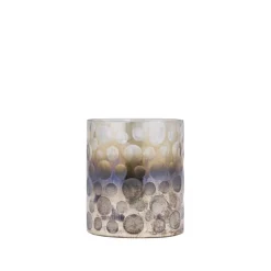 PTMD Theelicht Bridgid Bruin glas met stippen S