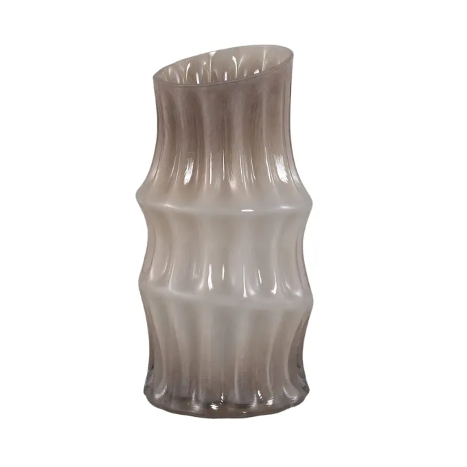 PTMD Vaas Anvi Creme glas hoekig rond L