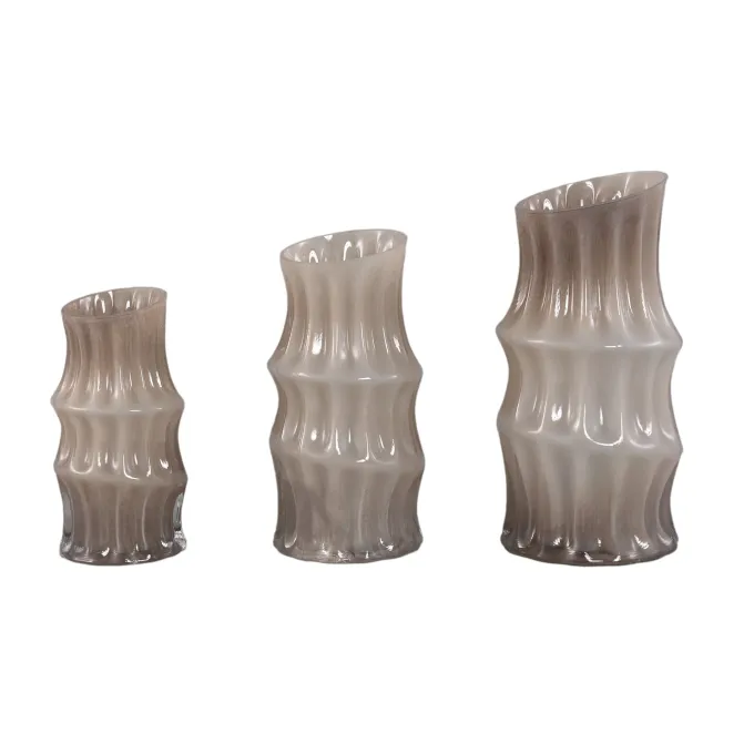 PTMD Vaas Anvi Creme glas hoekig rond L