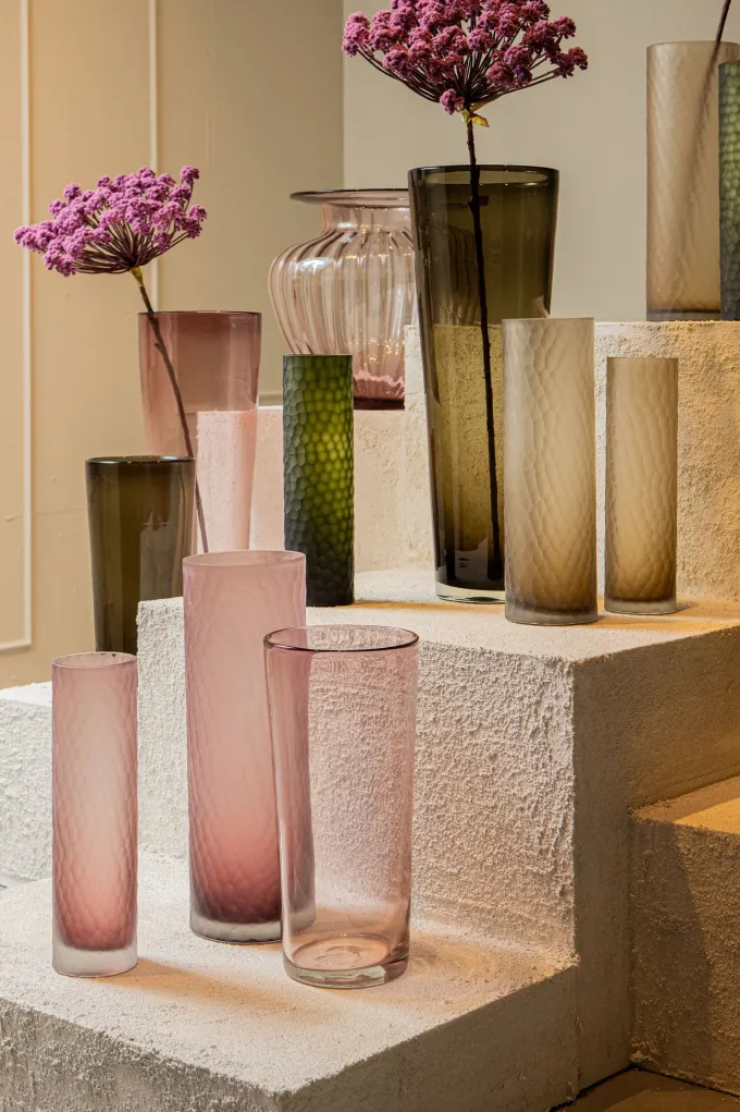 PTMD Vaas Marlisha roze glas groot rond