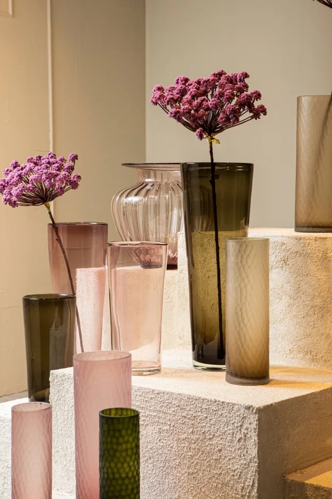 PTMD Vaas Marlisha roze glas groot rond