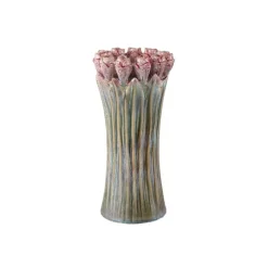 PTMD Vaas Tulips Mint Green ceramic tulip shaped L