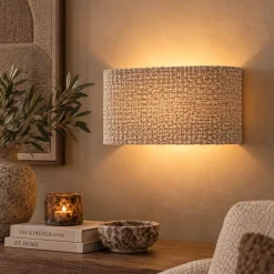 PTMD Wandlamp Devi Taupe rechthoekig laag