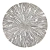 PTMD Wandornament Bonte Creme MDF Wavy rond L - Ø 120 cm