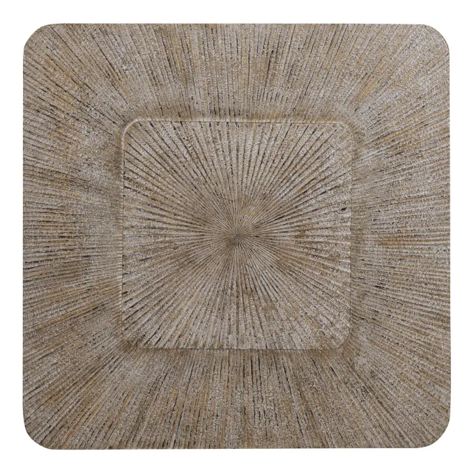 PTMD Wandornament Dishita Crème vierkant mdf M