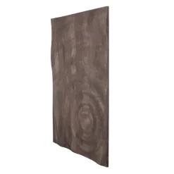 PTMD Wandornament Mattin Bruin mangohout rechthoekig met cirkels