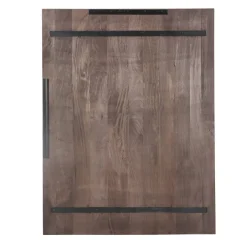 PTMD Wandornament Mattin Bruin mangohout rechthoekig met cirkels