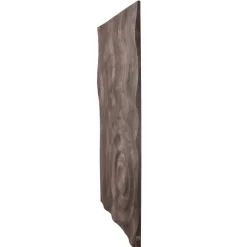 PTMD Wandornament Mattin Bruin mangohout rechthoekig met cirkels