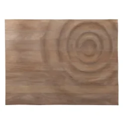PTMD Wandornament Mattin lichtbruin mangohout rechthoekig met cirkels