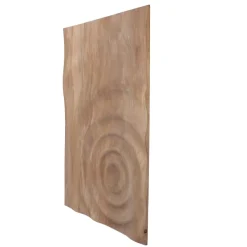 PTMD Wandornament Mattin lichtbruin mangohout rechthoekig met cirkels