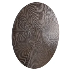 PTMD Wandornament Wiktor Bruin MDF swirl carved XL - Ø 180 cm