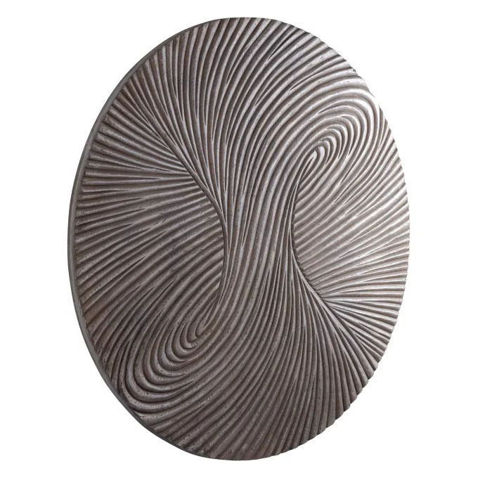 PTMD Wandornament Wiktor Bruin MDF swirl carved L - Ø 120 cm