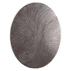 PTMD Wandornament Wiktor bruin MDF swirl carved S - Ø 90 cm