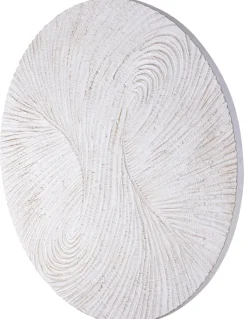 PTMD Wandornament Wiktor Wit MDF swirl carved L - Ø 120 cm