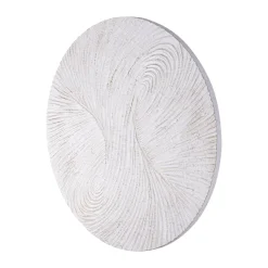 PTMD Wandornament Wiktor Wit MDF swirl carved S - Ø 90 cm