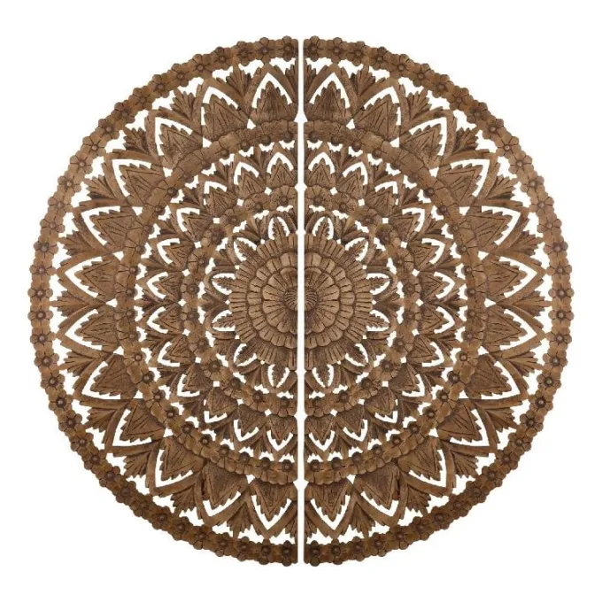 PTMD Wandornament Willian Bruin 2 delen - Ø 180 cm