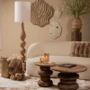 PTMD Wandpaneel Abbie Beige MDF wavy organisch L