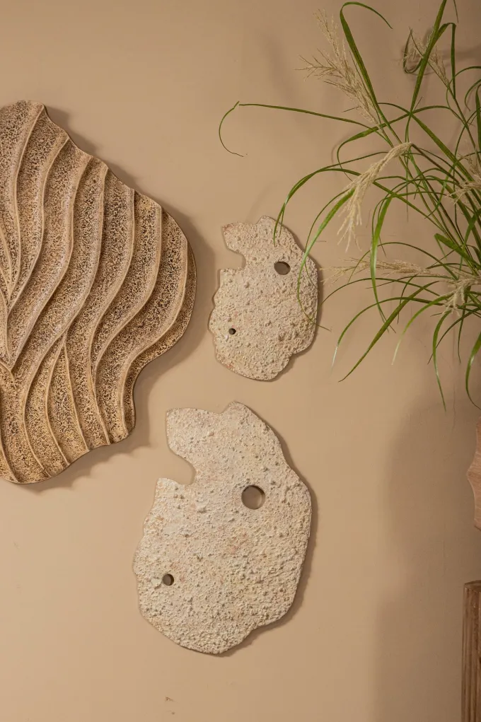 PTMD Wandpaneel Abbie Beige MDF wavy organisch S