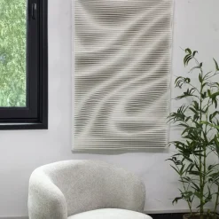 PTMD Wandpaneel Aleishia Wit rechthoekig Wavy