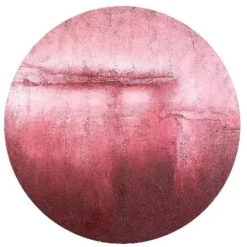 PTMD Wandpaneel Cobey Burgundy handgeschilderd canvas L - Ø 120 cm