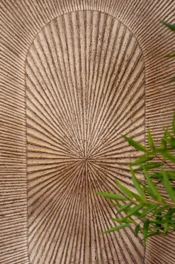 PTMD Wandpaneel Dishita Creme MDF Dubbel ovaal