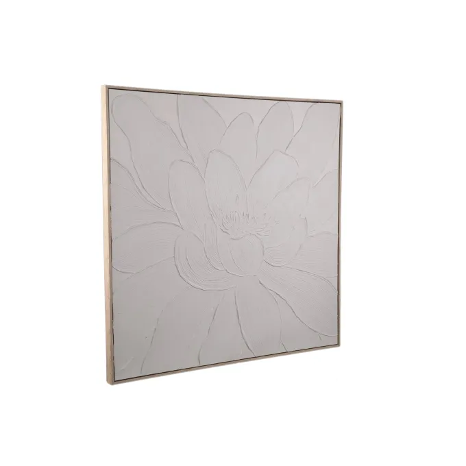 PTMD Wandpaneel Florise Creme canvas bloemen A