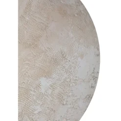 PTMD Wandpaneel Moti Creme canvas structuur rond L