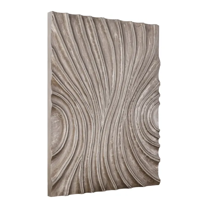 PTMD Wandpaneel Reddie Bruin glanzend MDF golvend M
