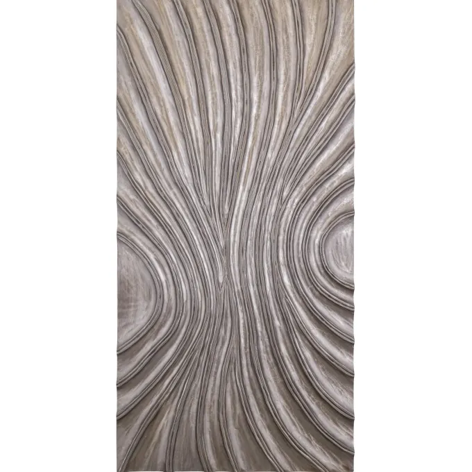 PTMD Wandpaneel Reddie Bruin glanzend MDF golvend L - 80 x 160 cm