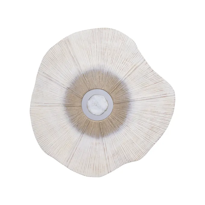 PTMD Wandpaneel Rella Beige gegoten aluminium met centrale steen S