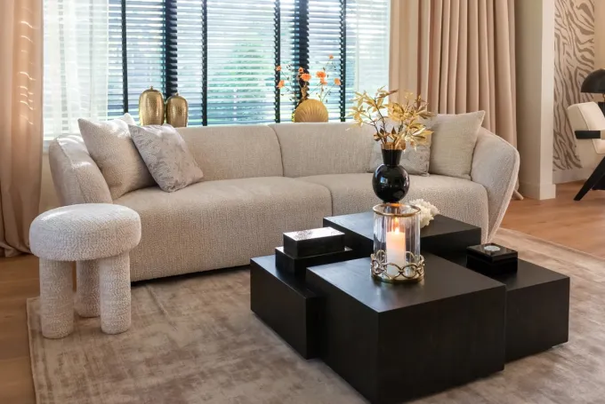 Richmond Interiors Bank Armand naturel blockweave