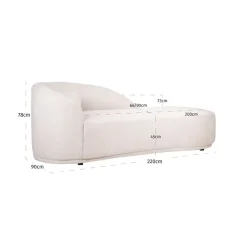 Richmond Interiors Bank Emma cream fancy chaise longue