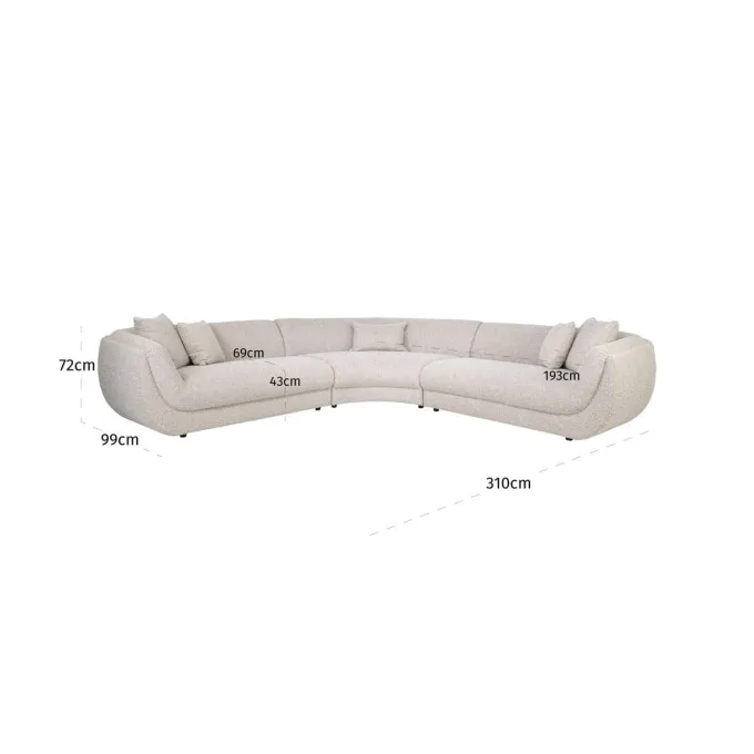 Richmond Interiors Bank Gianelle naturel chunky