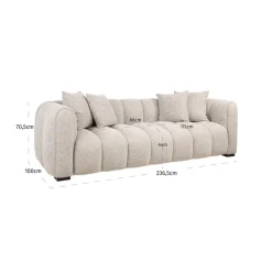 Richmond Interiors Bank Novaro naturel fancy 3-zits