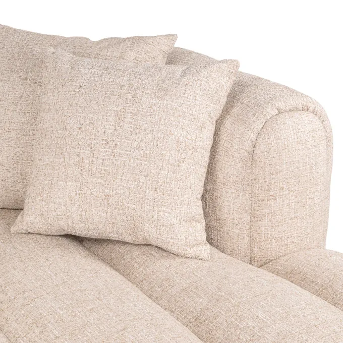 Richmond Interiors Bank Novaro cream tweed lounge rechts fire retardant
