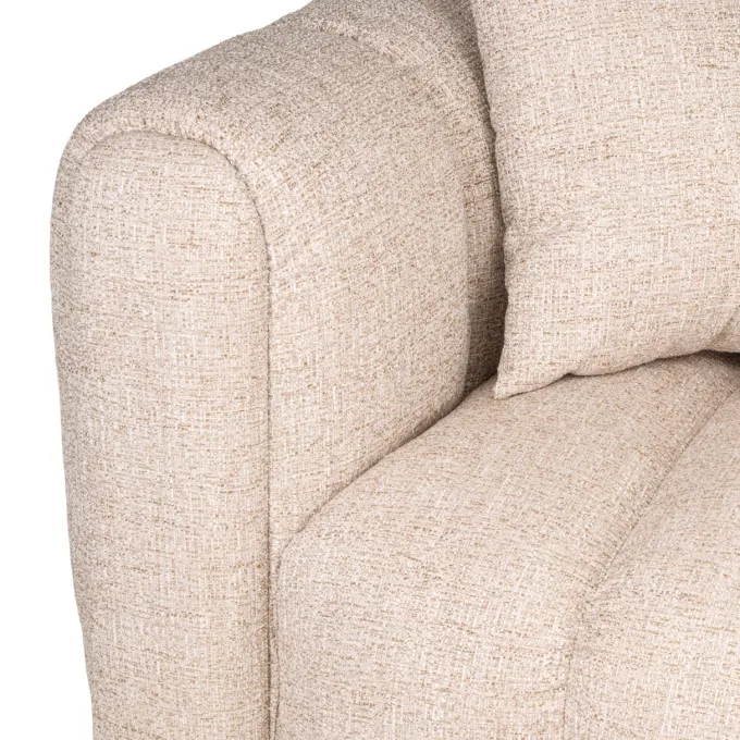 Richmond Interiors Bank Novaro cream tweed lounge rechts fire retardant