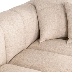 Richmond Interiors Bank Novaro cream tweed lounge rechts fire retardant