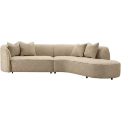 Richmond Interiors Bank Romero zand tweed ottoman rechts