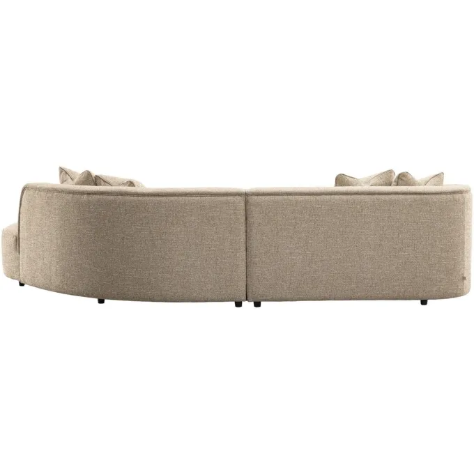 Richmond Interiors Bank Romero zand tweed ottoman rechts