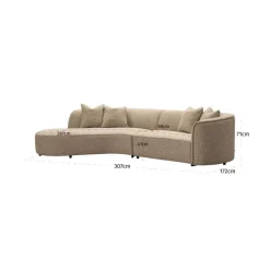 Richmond Interiors Bank Romero zand tweed ottoman links