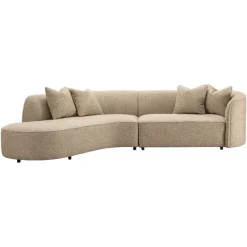 Richmond Interiors Bank Romero zand tweed ottoman links