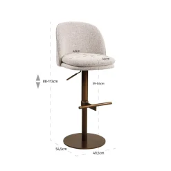 Richmond Interiors Barstoel Vesper mocca fancy draaibaar