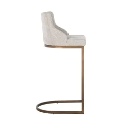 Richmond Interiors Barstoel Bolton natural renagade met geborsteld goud