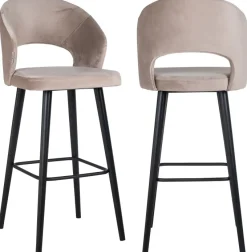 Richmond Interiors Barstoel Savoy khaki velvet - Showroommodel