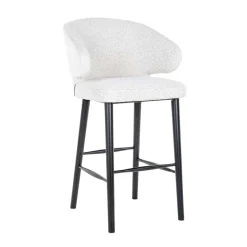 Richmond Interiors Barstoel Indigo White Bouclé (Copenhagen 900 Bouclé White)