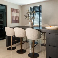 Richmond Interiors Barstoel Beverly naturel fancy draaibaar